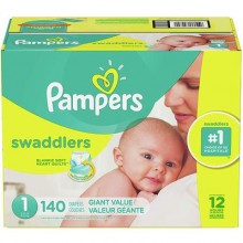 Pampers Swaddlers Diapers Size 1 with 140 Units