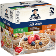Quaker Instant Oatmeal 52 pack / 1.51 oz