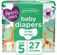 Parent's Choice Dry & Gentle Diapers Size 5 27 Count