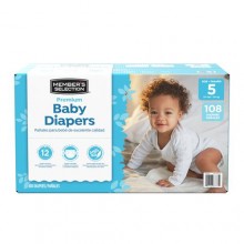 Member's Selection Premium Baby Diapers Size 5 / 108 Units