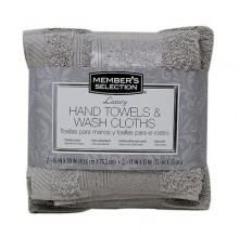 Member's Selection Hand and Facial Towels Grey Color