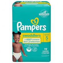 PAMPERS SWADDLERS DIAPER SIZE 5 (19 COUNT)