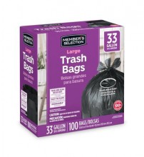 Member's Selection Large Trash Bags 33 Gallon - 100 ct