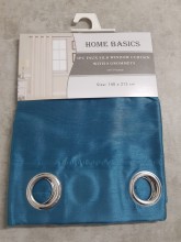 HOME BASIC-TEAL WINDOW CURTAIN-SOLID