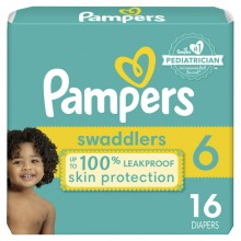 PAMPERS SWADDLERS DIAPER SIZE 6 (16 COUNT)