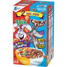 Trix and Cookie Crisp Chocolate Cereal 2 Units / 28 oz