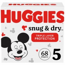 Huggies Snug and Dry Baby Diapers Size 5 / 68 Units