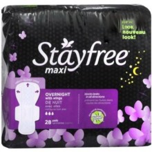 Stayfree Overnight Maxi Pads 56 Units