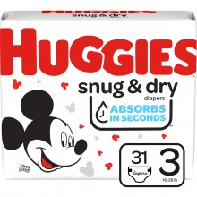 Huggies Snug and Dry Baby Diapers Size 3 31 Units