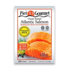 Pier 33 Gourmet Frozen Boneless Skin-On Atlantic Salmon, 680 g / 1.5 lb
