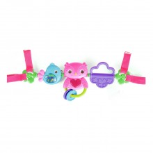 Bright Starts Busy Birdies Carrier Toy Bar Musical Take-Along Toy with Lights, Ages Newborn
