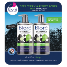 Biore Charcoal Cleanser 2pk/6.77 oz
