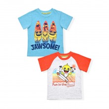 PINKFONG BABY SHARK, BABY & TODDLER, BAY T-SHIRT 2PC, SIZE 12M