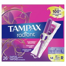 TAMPAX RADIANT 26 COUNT