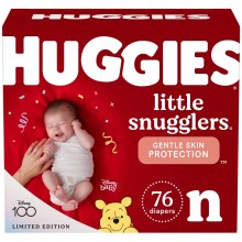 HUGGIES LITTLE SNUGGLERS NEW BORN 76 CT 