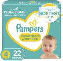 Pampers Swaddlers, Diapers Size 4 (22 Count)