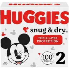 Huggies Snug and Dry Baby Diapers Size 2 /100 Units