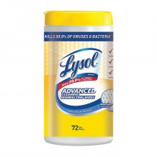 Lysol Advanced Disinfecting Wipes -Lemon & Lime Blossom 72 Count)