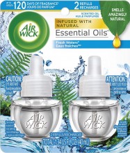 AIRWICK ESSENTIAL OILS 2 REFILLS RECHARGES, FRESH WATERS, 1.34 0Z (40 ML)