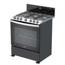 WHIRLPOOL 6 BURNER GAS STOVE BLACK - LWFR3100B