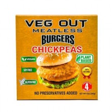 Veg Out Frozen Chick Peas Burger, 2 Pack / 340 g / 12 oz