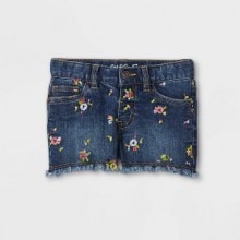 TODDLER GIRLS' EMBROIDERED CUT OFF JEAN SHORT, CAT & JACK, SIZE 2T