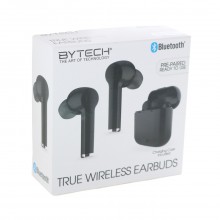 Bytech Black True Wireless Earbuds with Charging Case