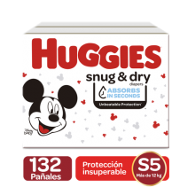 Huggies Snug & Dry Diapers Size 5 / 132 pack