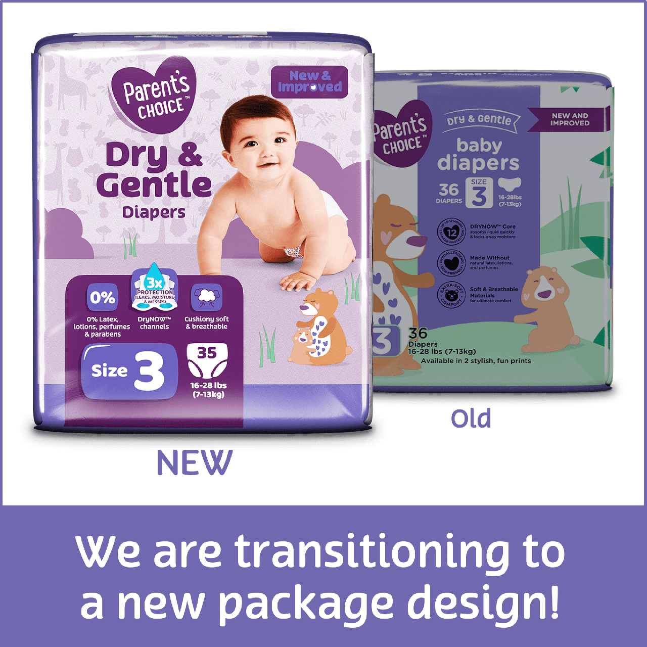 Parents choice dry 2024 and gentle diapers