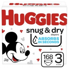Huggies Snug & Dry Diapers Size 3/ 168 pack