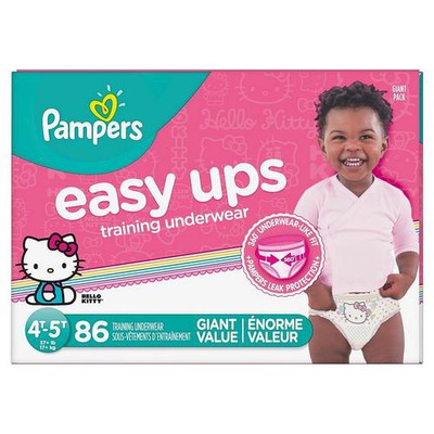 Pampers Easy Ups Training Underwear Girls Size 6 4T-5T 86 Count