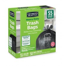 Member's Selection Heavy Duty Trash Bags 55 Gallon - 50 ct
