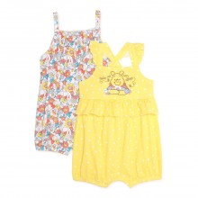 Disney Winnie the Pooh Baby Girl Rompers, 2-Pack, Size