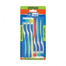 Dr. Fresh Toothbrushes, Soft, 6 ct