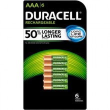 Duracell AAA Batteries Rechargeable 6 pk