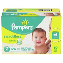 Pampers Swaddlers Diapers Size 2 with 124 Units