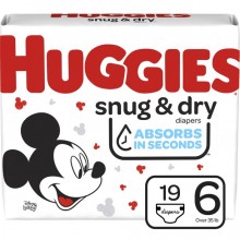 Huggies Snug & Dry Baby Diapers Size 6 19 Units
