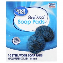 Great Value Steel Wool Soap Pads, 10 Count