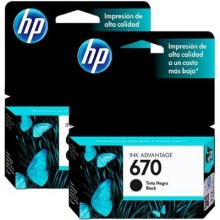 HP Ink 670 Cartridge in Black 2 Units