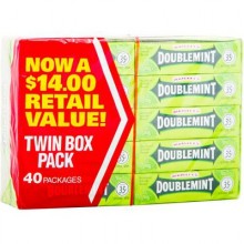 Wrigley Doublemint Gum 40 Pack / 5 Pieces