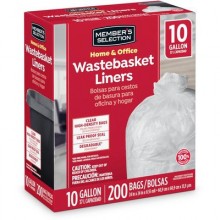 Member's Selection Home & Office Wastebasket Liners 37 L / 10 Gallon