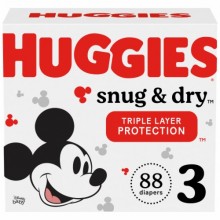 Huggies Snug and Dry Baby Diapers Size 3 / 88 Units