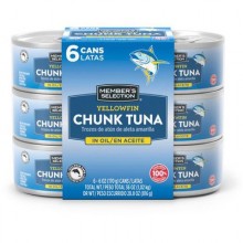 Member's Selection Yellow Fin Tuna Chunks in Oil 6 Units / 170 g / 6 oz